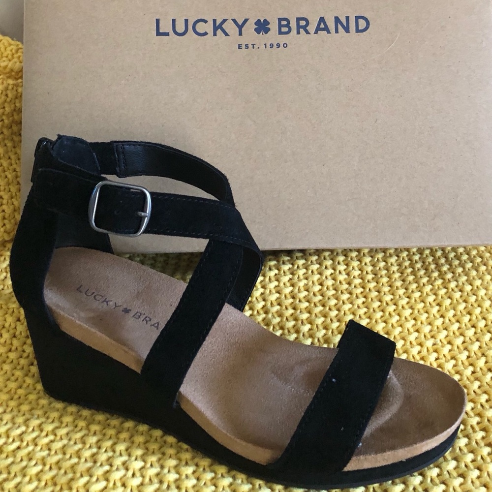 Lucky Brand Black Wedges